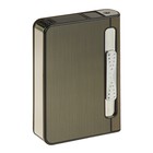 Cigarette case with lighter and a pusher, mix, 6.5x9.5 cm