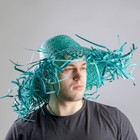Carnival hat "Straw" color green Carnival hat "Straw" color green