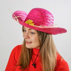 Карнавальная шляпа «Кокетка», с цветком, цвет розовый в Донецке