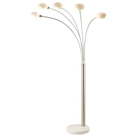 Торшер CLASSIC STYLE 5x40Вт E14 матовый никель 105x215см