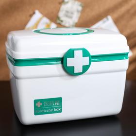 First aid kit, color white-red