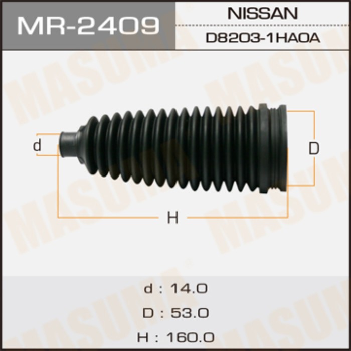 Рулевой рейки пыльник  Masuma MR2409