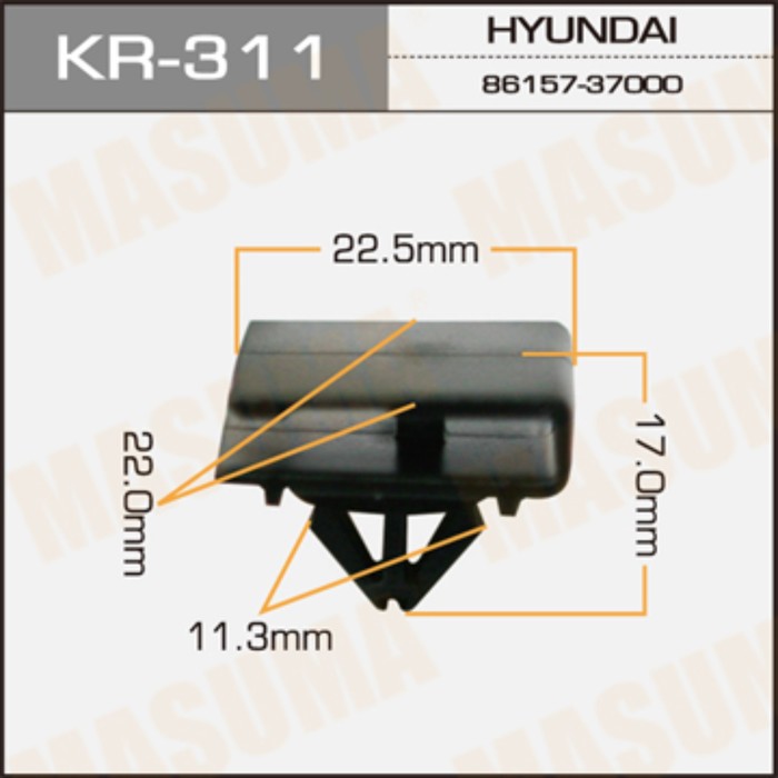 Клипса автомобильная (автокрепеж)  Masuma KR311