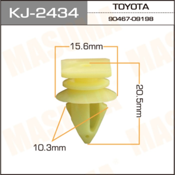 Клипса крепежная  Masuma KJ2434