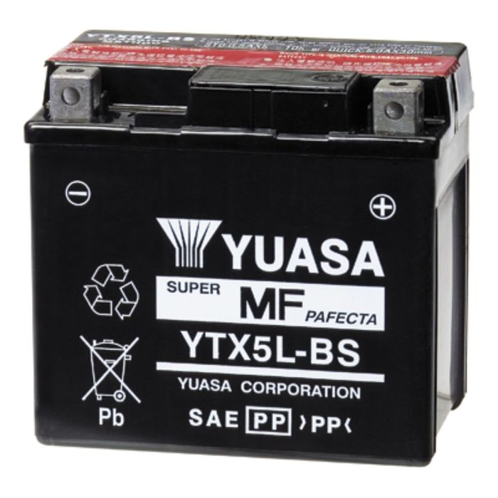 Аккумуляторная батарея Yuasa 4 А/ч - 6СТ AGM, YTX5L-BS, обратная полярность