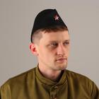 Forage cap with a star, head circumference 54-57 cm, color black