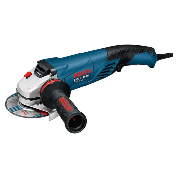 Угловая шлифмашина Bosch GWS 15-125 CIH (0.601.830.222), 1500Вт, диск 125 мм, 11000 об/мин