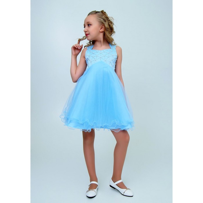 Платье голубое для девочки