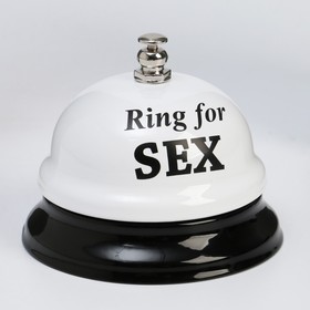 Звонок настольный "Ring for a sex", 7.5х7.5х6.5 см, белый в Донецке