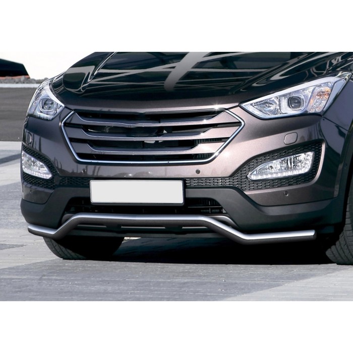 Защита переднего бампера Hyundai Santa Fe/Hyundai Grand Santa Fe, d57 волна