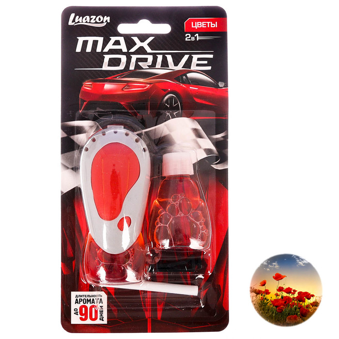 Ароматизатор в дефлектор 2 в 1 &quot;Max Drive&quot;, цветы