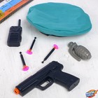 Игровой набор оружия, с головным убором «Отважный десантник» (пистолет, граната, рация, берет, присоски 3 шт.)