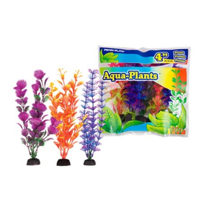 Растение PENN-PLAX AQUA-PLANTS, 10см, с грузом, цветное, 6шт/уп