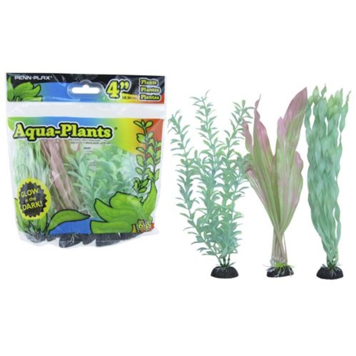 Растение PENN-PLAX AQUA-PLANTS, 30см, с грузом, зел/светящееся, 6шт/уп