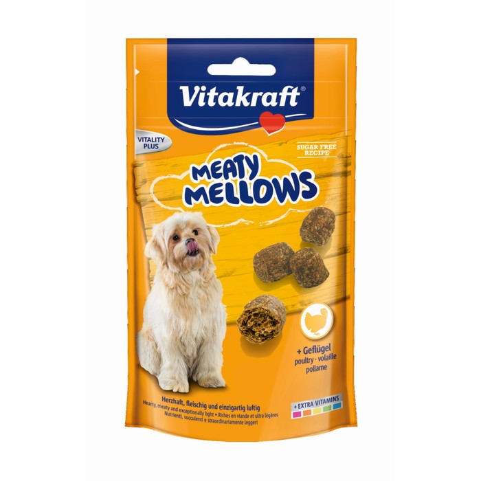 Лакомство Vitakraft  MEATY MELLOWS для собак, домашняя птица, 120 г