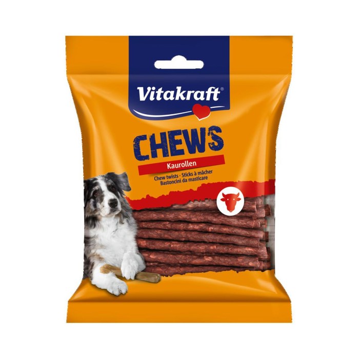 Жевательные палочки Vitakraft  CHEWS для собак,  красные 12,5см, 50шт/уп