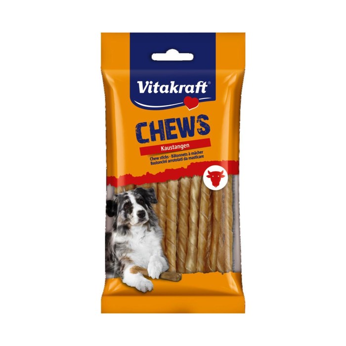 Жевательные палочки Vitakraft  CHEWS для собак,  из сыром кожи, 12,5см, 25шт