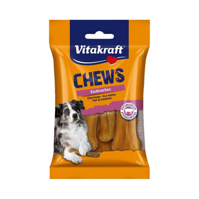 Жевательные кости Vitakraft CHEWS для собак, из свиной кожи, 8 см, 5 шт/уп