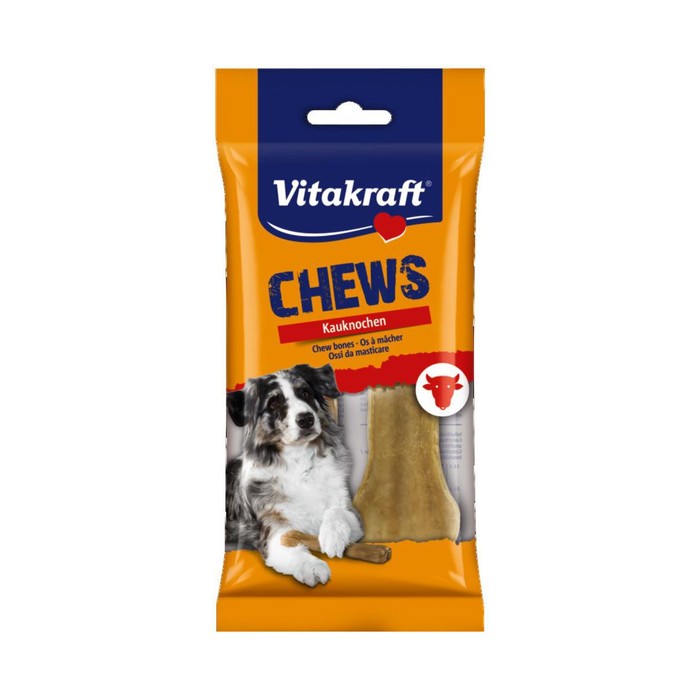 Жевательные кости Vitakraft  CHEWS для собак,  из сыром. кожи, 10см, 2шт/уп