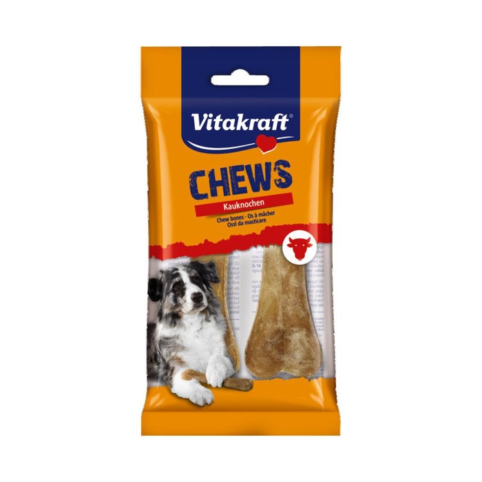 Жевательные кости Vitakraft  CHEWS для собак,  из сыром. кожи, 14см, 2шт/уп