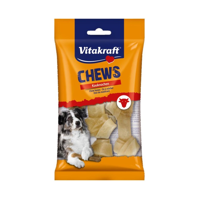 Жевательные кости Vitakraft  CHEWS для собак,  из сыром. кожи, 10см, 4шт/уп