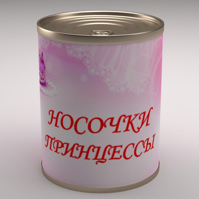 Носки женские в консервной банке &quot;Носочки принцессы&quot;, 1 пара, МИКС