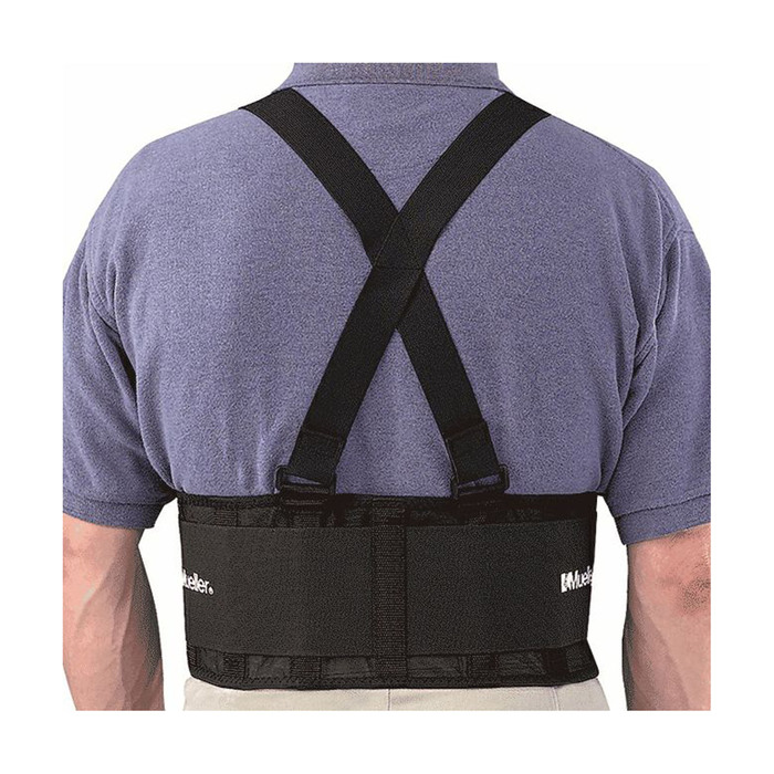 Бандаж на спину (черный) MUELLER 252 BACK SUPPORT WITH SUSPENDERS