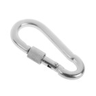 Carabiner mounting with lock TUNDRA krep, DIN 5299D, 5x50 mm, galvanized
