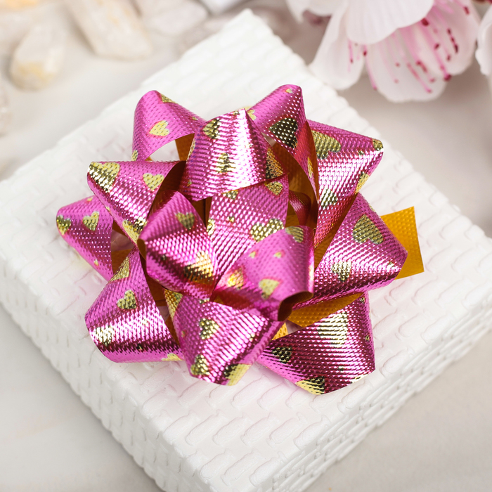 Бант-шар №5 голография, серебро 817804. 2087). Бант для цветов. Бант-звезда №5. Краб с бантом.