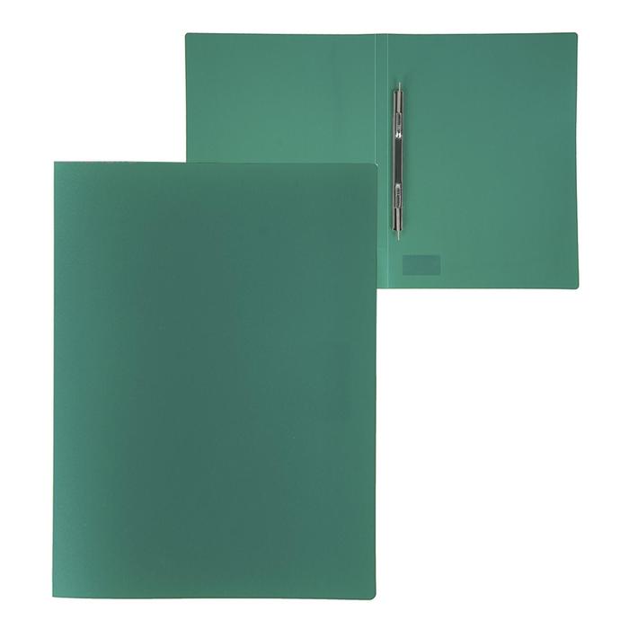 Папка с пружинным скоросшивателем А4, 500 мкм, корешок 15 мм, Calligrata, до 100 листов, зелёная - фото 490600