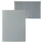 Folder with 20 inserts A4, transparent, 500 microns, Calligrata, sand, grey