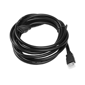 Кабель-удлинитель видео HDMI(m)-HDMI(f), поддержка 3D, FullHD, 3 м, черный 2975657