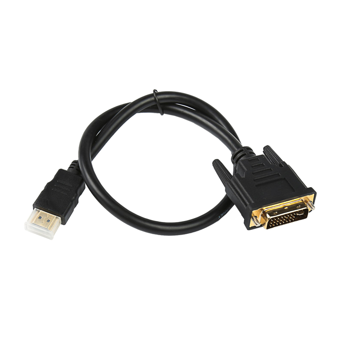 Кабель HDMI - DVI-I, 0,5 м, чёрный 295658