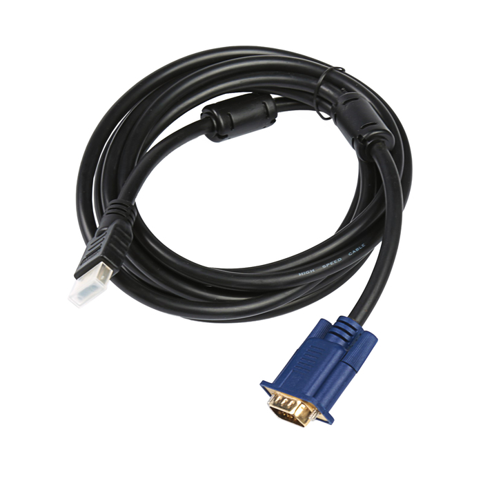 Кабель HDMI - VGA, 3 м, чёрный