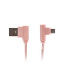 Шнур Luazon, зарядка и передача microUSB, угловые разъемы, текстильная оплётка, микс Шнур Luazon, зарядка и передача microUSB, угловые разъемы, текстильная оплётка, микс