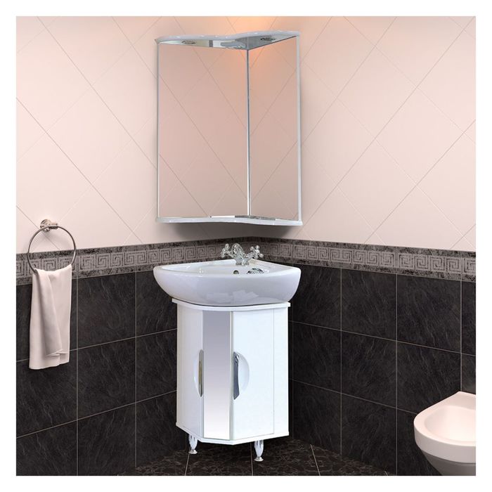 Угловая раковина с тумбой элегия