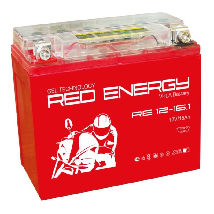 Аккумуляторная батарея Red Energy RE 12-16.1(YTX16-BS, YB16B-A)12V, 16 Ач прямая(+ -)