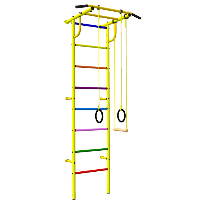 Детский спортивный комплекс 3.1 Роки-Ленд, цвет желто-цветной, с навесным оборудованием