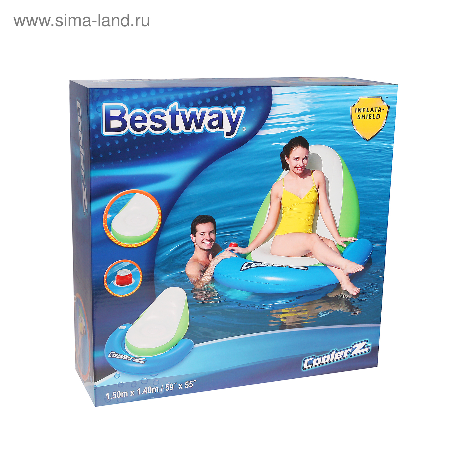 Кресло шезлонг надувное bestway