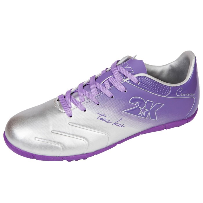 Бутсы футбольные 2K Sport Cruzeiro (шиповки), silver/violet, размер 41