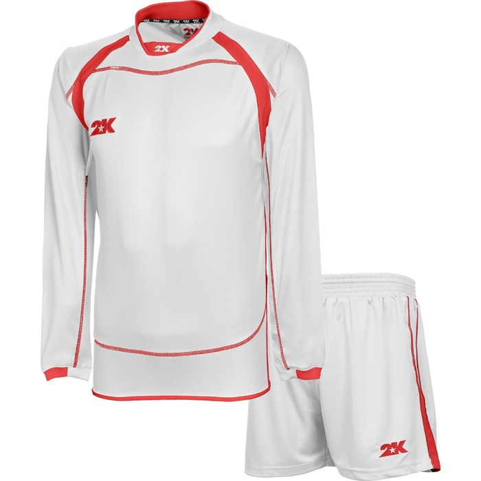 Комплект футбольной формы 2K Sport Adelanto длинный рукав, white/red, размер XL