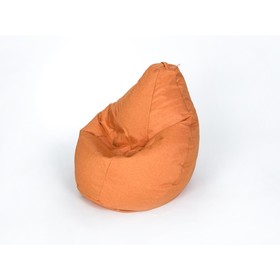 Кресло-мешок «Груша», средняя, ширина 75 см, высота 120 см, цвет оранжевый, рогожка