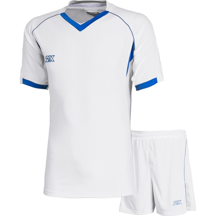 Комплект футбольной формы 2K Sport Agio, white/white/navy/royal, размер XXXL