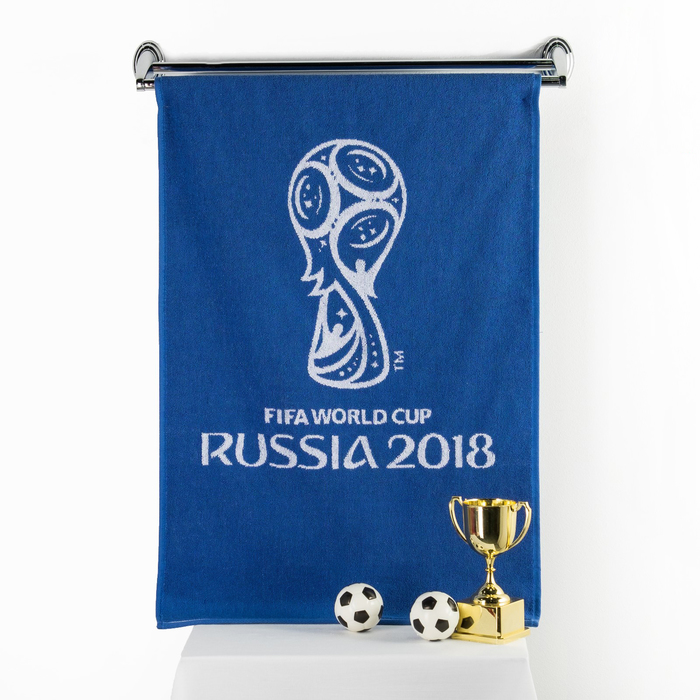 Полотенце махровое 50х90 см , цвет синий (400г/м2), 2018 FIFA World Cup Russia™