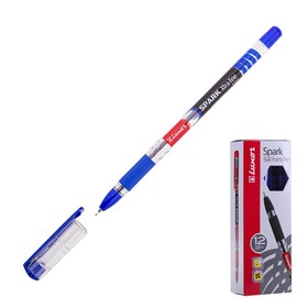 Ручка шариковая Luxor 1597 Spark, узел 0.7 мм, грип, синяя