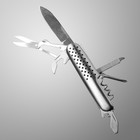 Нож швейцарский "Фобос"  7в1, рукоять с перфорацией, хром - фото 230605