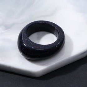 Кольцо литое "Авантюрин синий", размер МИКС