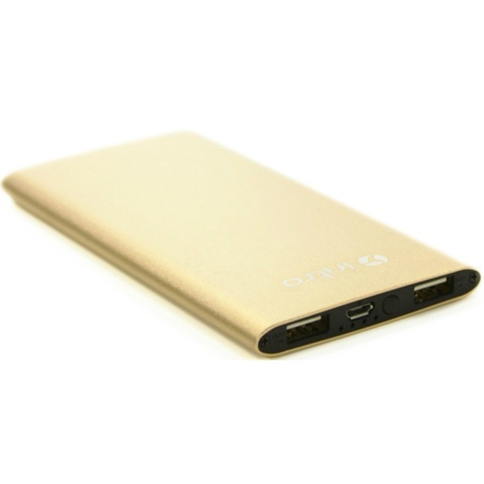 Аккумулятор внешний Intro PB06G, 6000 mAh, Gold, Li-ion, цвет золото