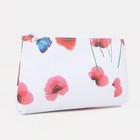Simple cosmetic bag "Poppies", the zipper, color white