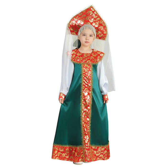 Карнавальный костюм "Хозяйка медной горы" для девочки, рост 110-116 см - фото 913350